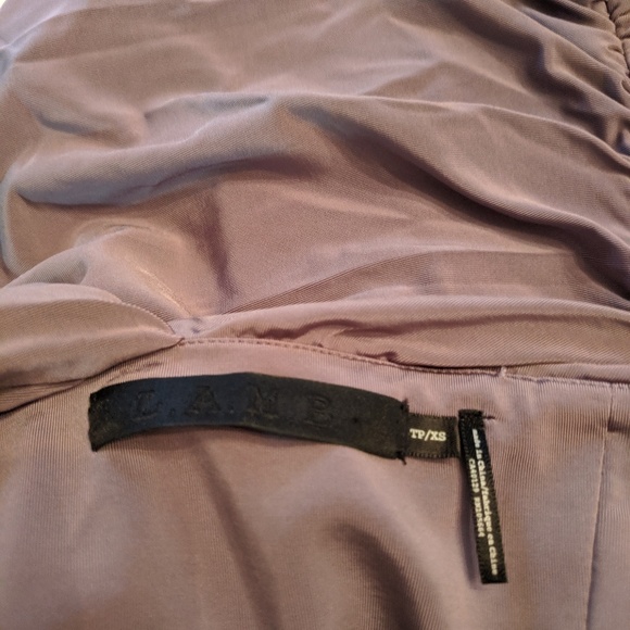 LAMB Grey One Shoulder Ruched Blouse XS NWT - Picture 6 of 8